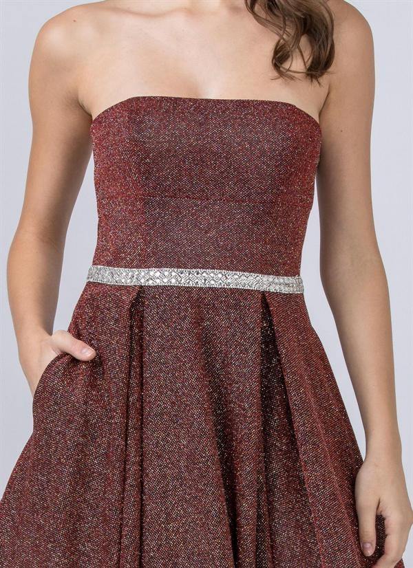 Long Prom Strapless Formal Evening Ball Gown