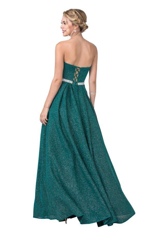 Long Prom Strapless Formal Evening Ball Gown