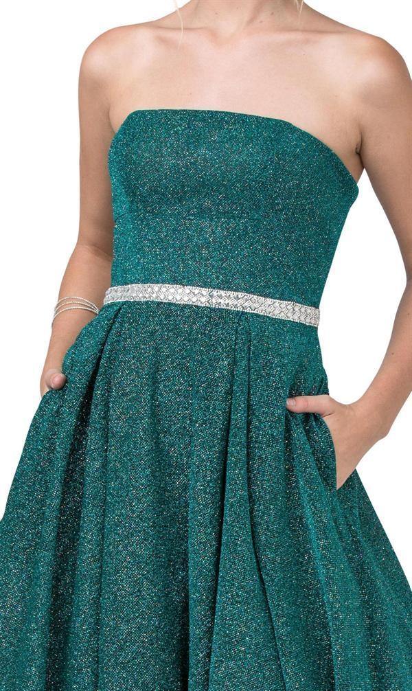 Long Prom Strapless Formal Evening Ball Gown