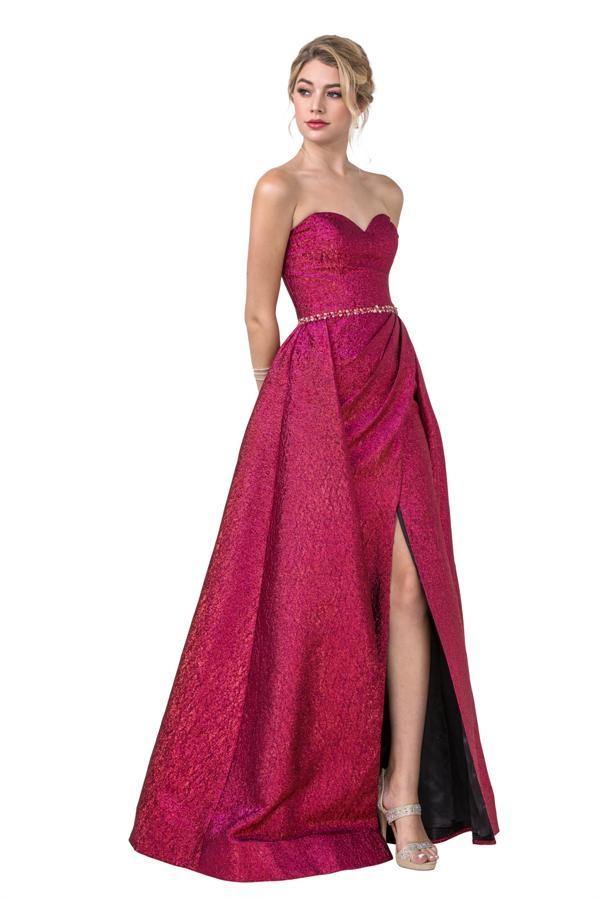 Long Prom Strapless Sweetheart Neckline Formal Gown - The Dress Outlet