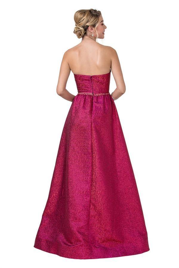Long Prom Strapless Sweetheart Neckline Formal Gown - The Dress Outlet