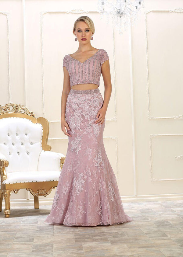 Long Prom Two Piece Set Formal Dress