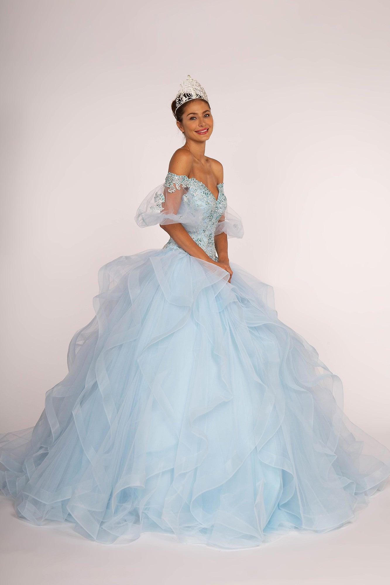 Long Quinceanera Ball Gown Sweet 16 - The Dress Outlet Elizabeth K