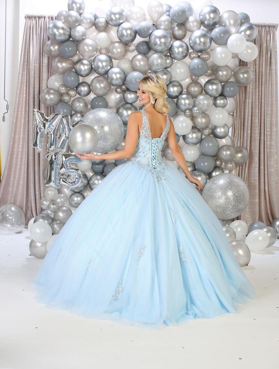 Long Quinceanera Ball Gown Sweet 16 Dress - The Dress Outlet May Queen