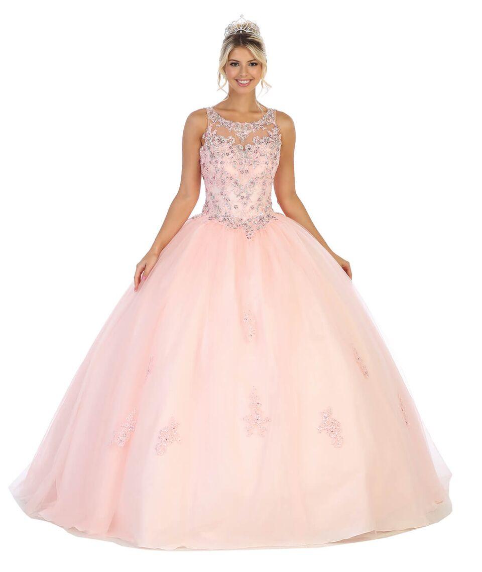 Long Quinceanera Ball Gown Sweet 16 Dress - The Dress Outlet May Queen