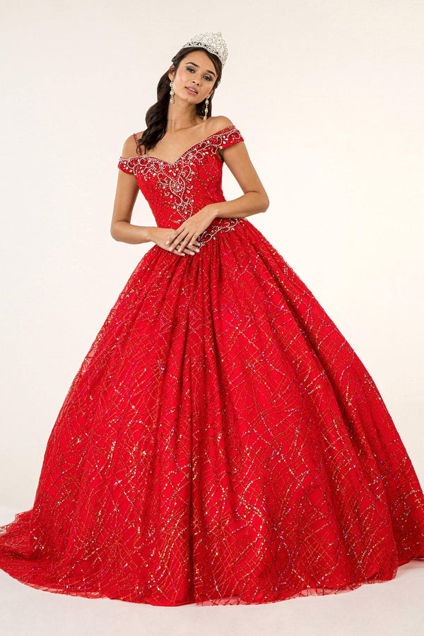 Long Quinceanera Off Shoulder Sweet 16 Ball Gown