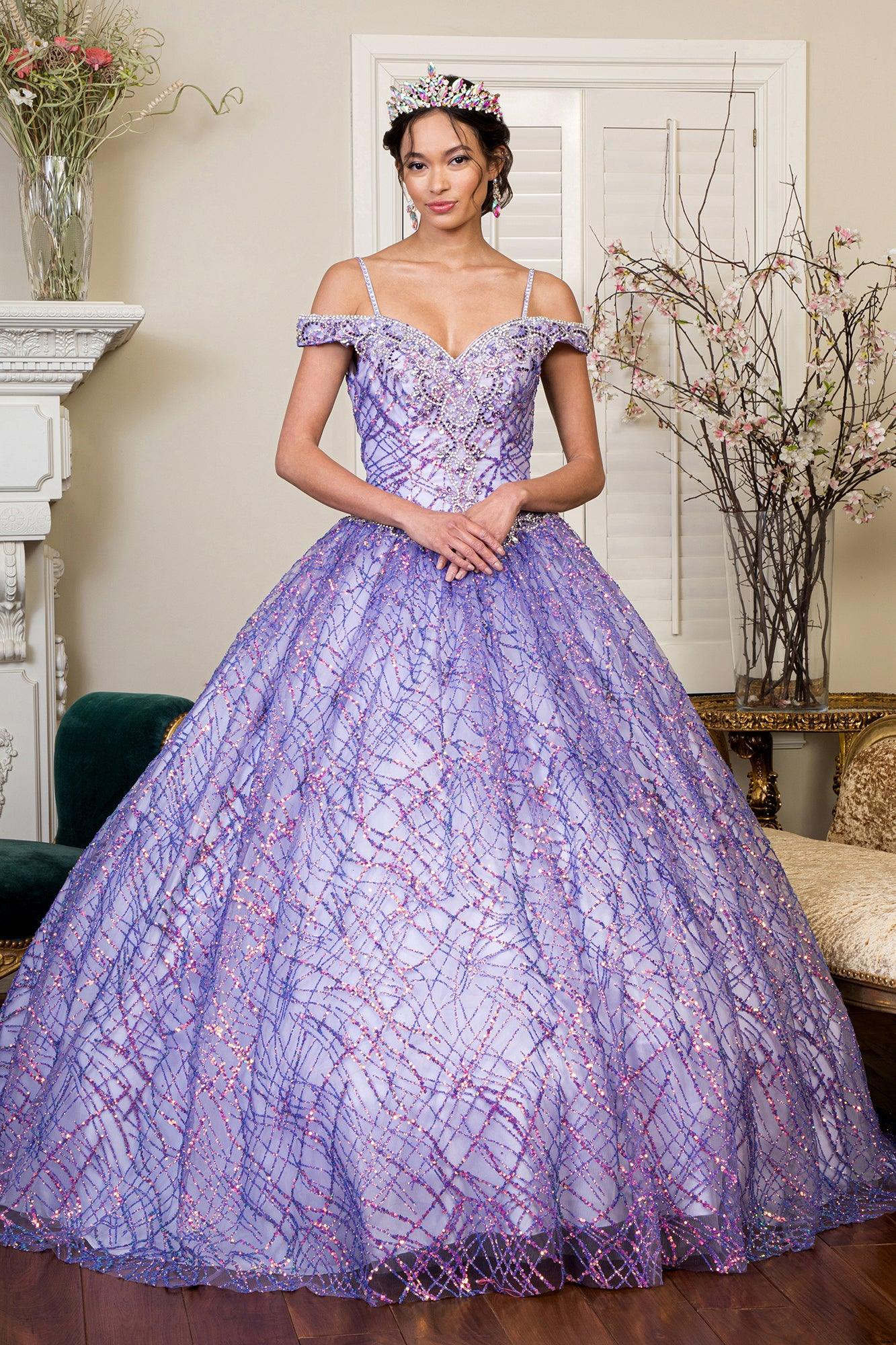 Long Quinceanera Off Shoulder Sweet 16 Ball Gown