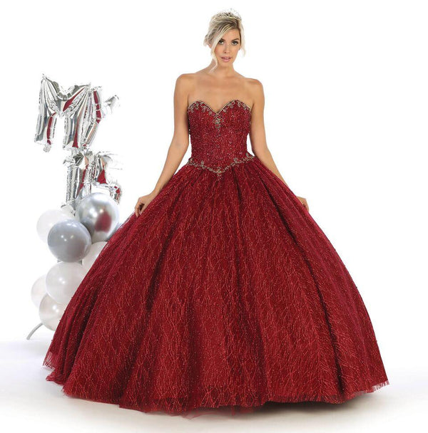 Long Quinceanera Strapless Sweet 16 Dress