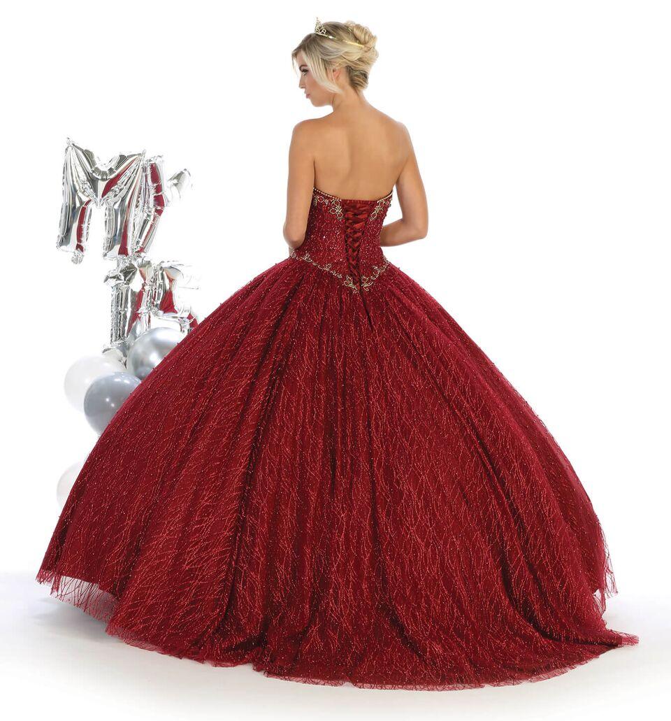 Long Quinceanera Strapless Sweet 16 Dress - The Dress Outlet May Queen
