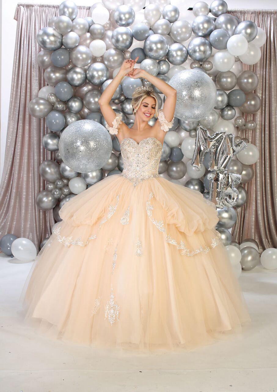 Long Quinceanera Sweet 16 Ball Gown - The Dress Outlet May Queen