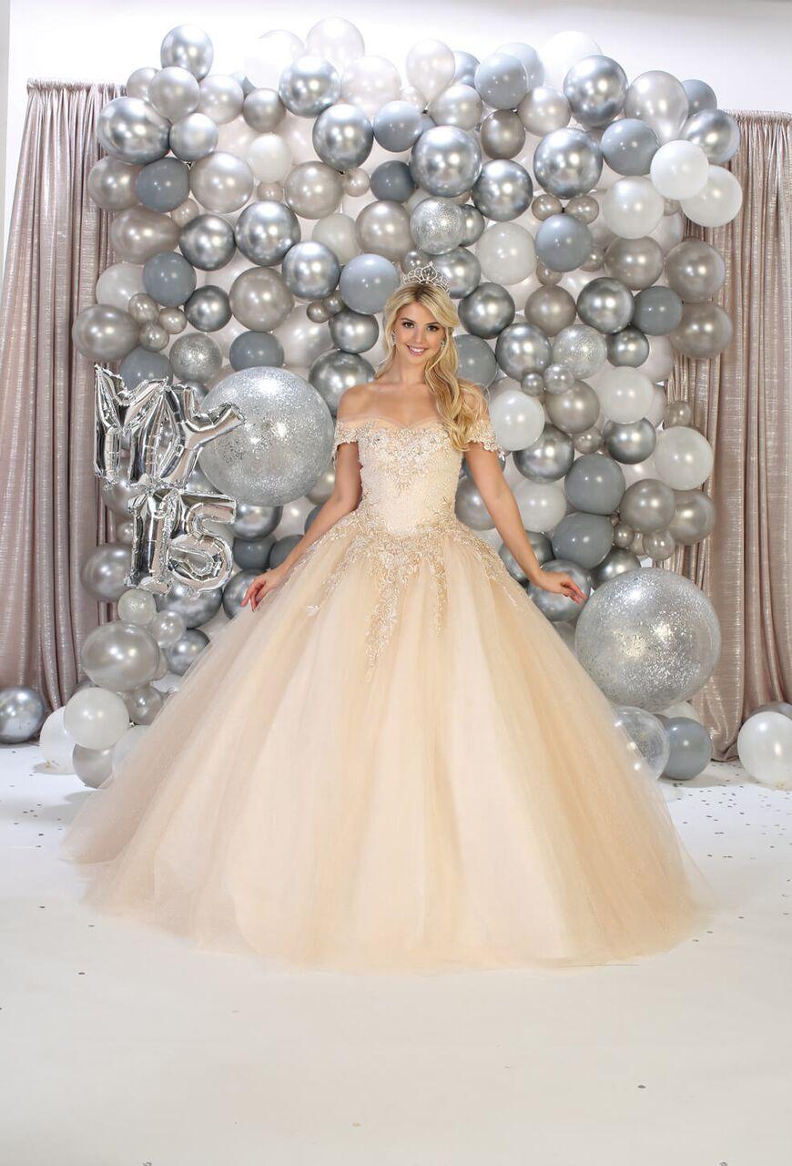 Long Quinceanera Sweet 16 Ball Gown - The Dress Outlet May Queen
