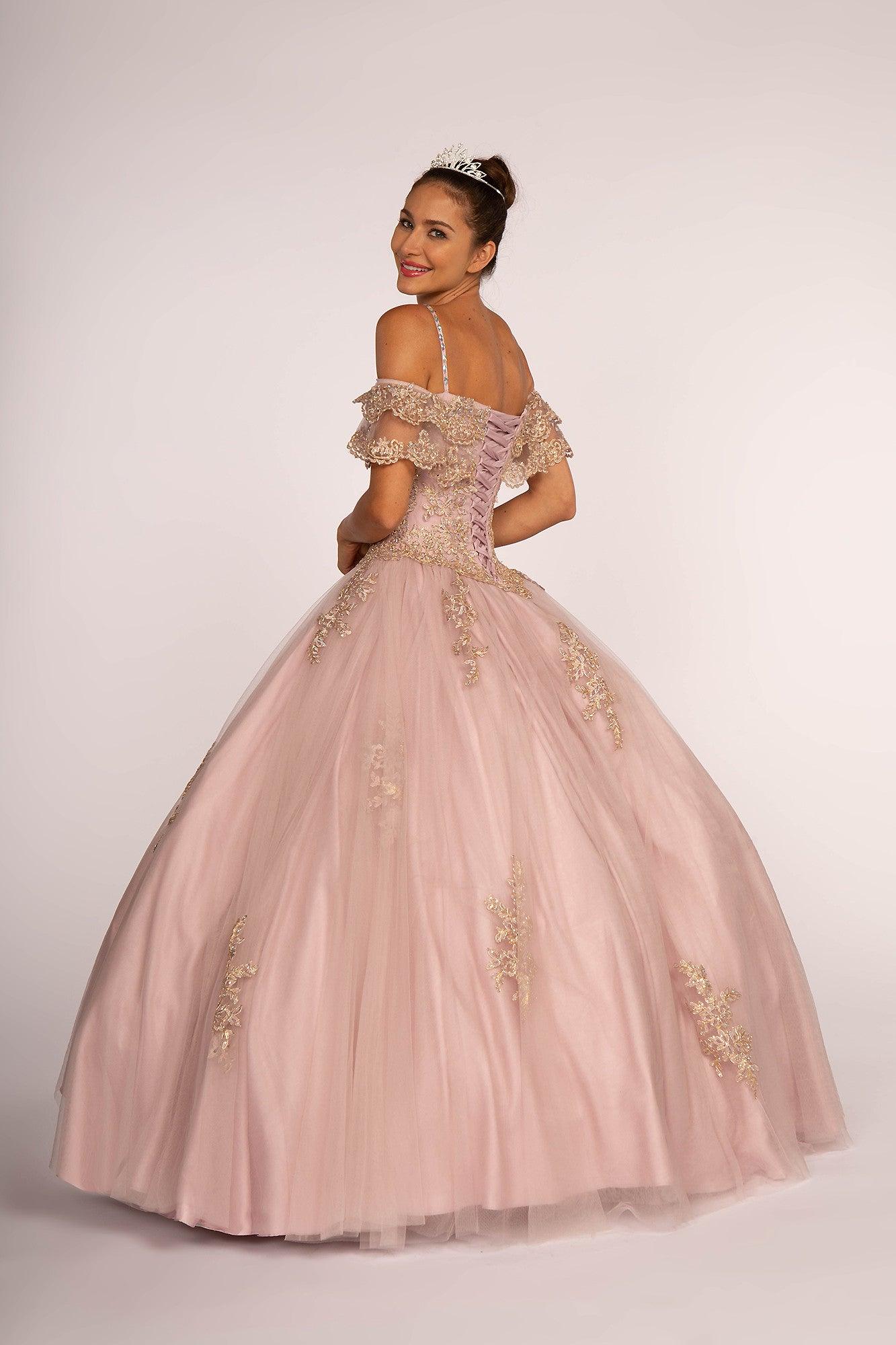 Long Quinceanera Sweet 16 Ball Gown - The Dress Outlet Elizabeth K