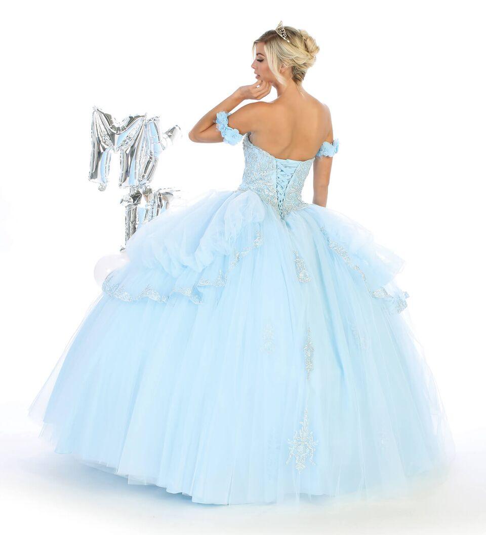 Long Quinceanera Sweet 16 Ball Gown - The Dress Outlet May Queen