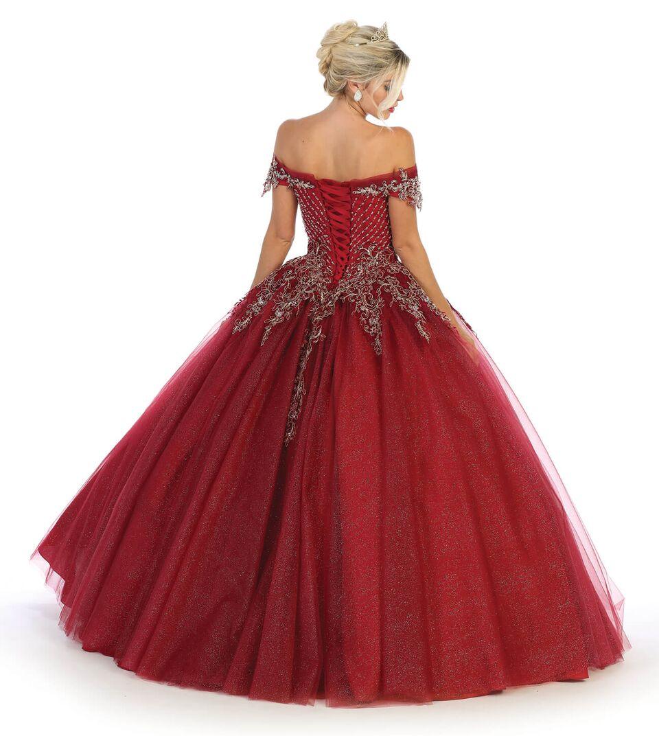 Long Quinceanera Sweet 16 Ball Gown - The Dress Outlet May Queen