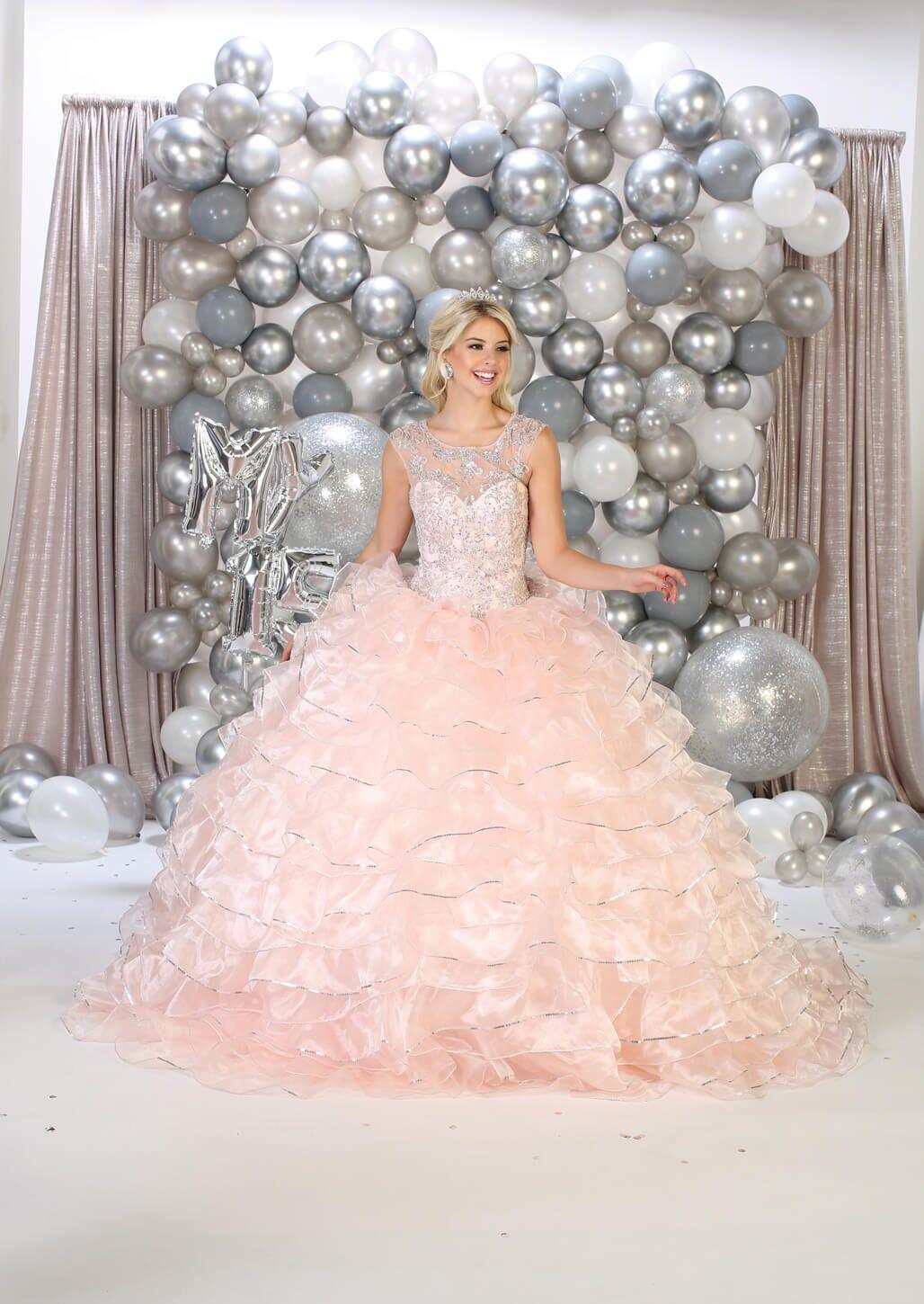 Long Quinceanera Sweet 16 Ball Gown Dress - The Dress Outlet May Queen
