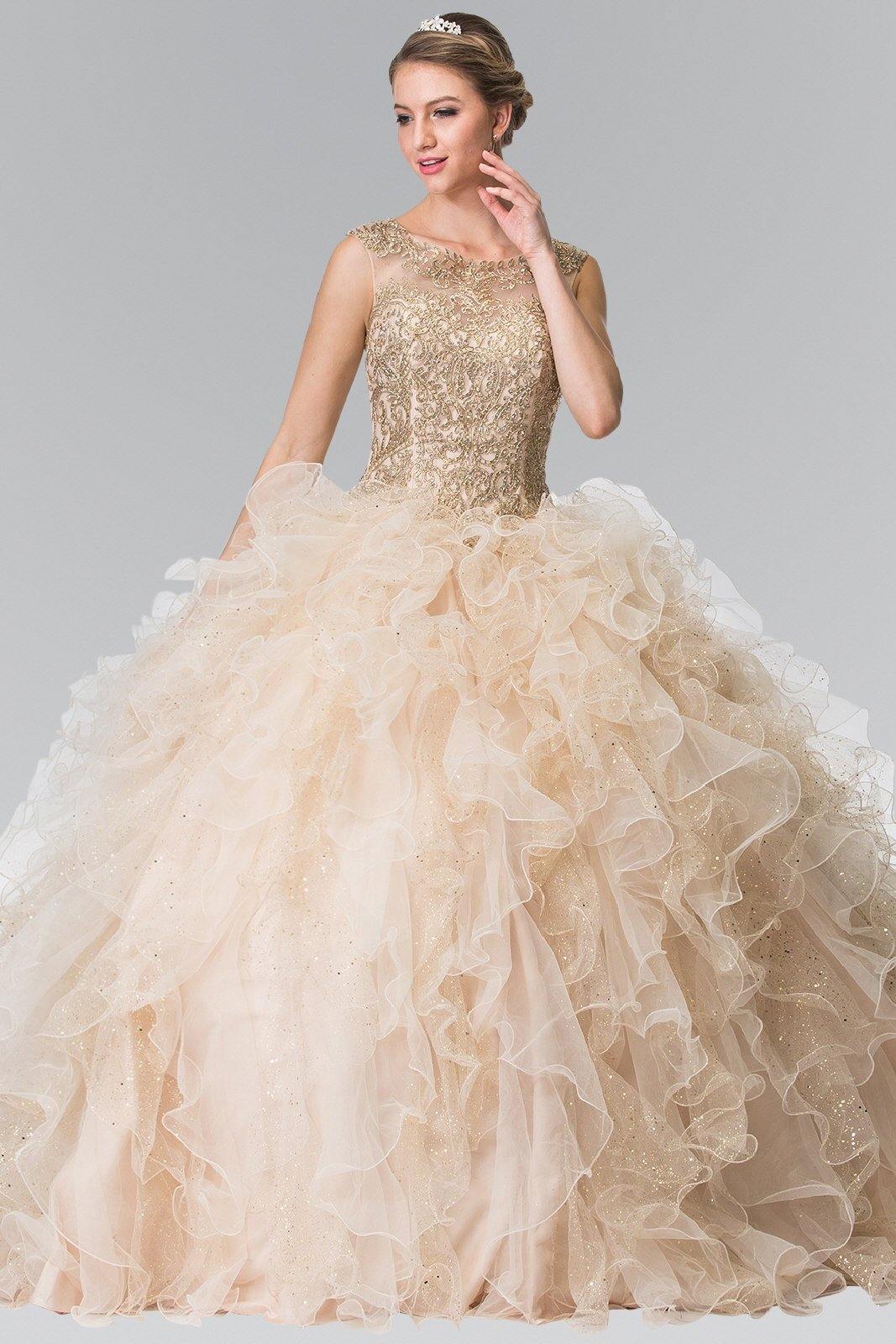 Long Quinceneara Dress with Bolero - The Dress Outlet Elizabeth K
