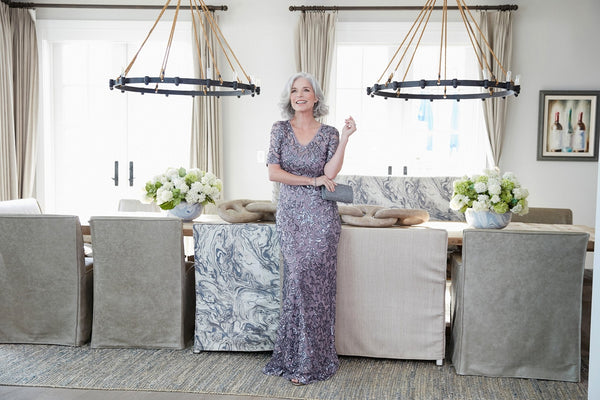 Alex Evenings 8196803 Sequin Long Formal Mother of the Bride Dress