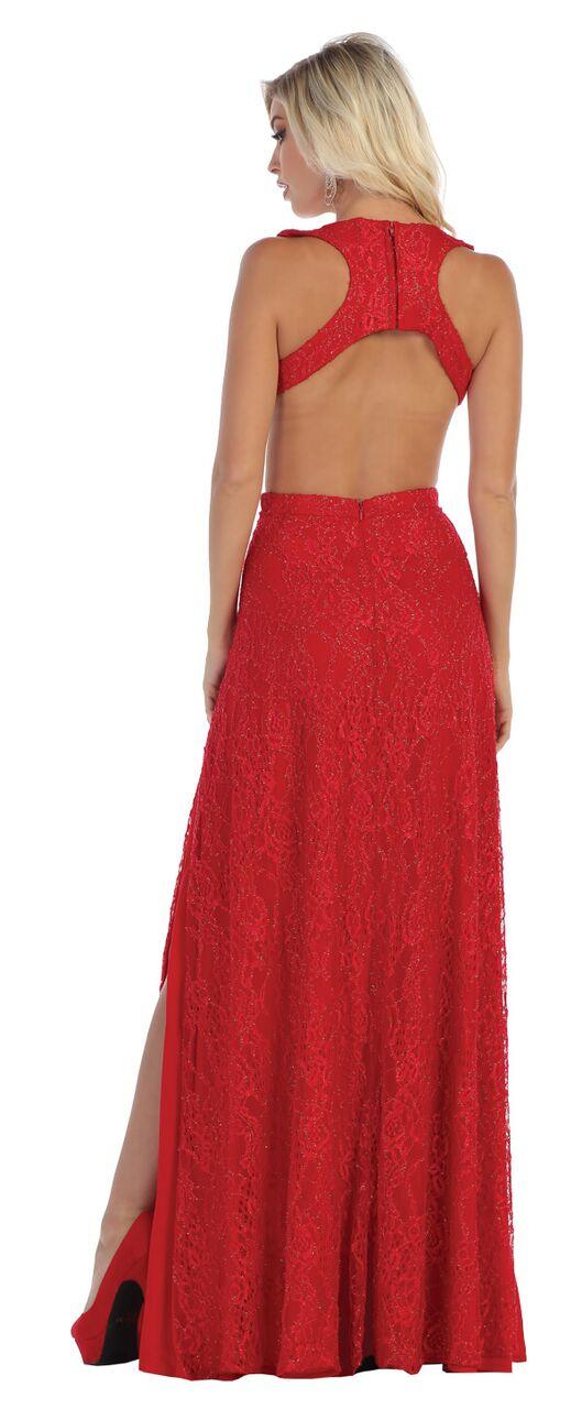 Long Sexy Cutout Formal Prom Dress Evening Gown - The Dress Outlet May Queen