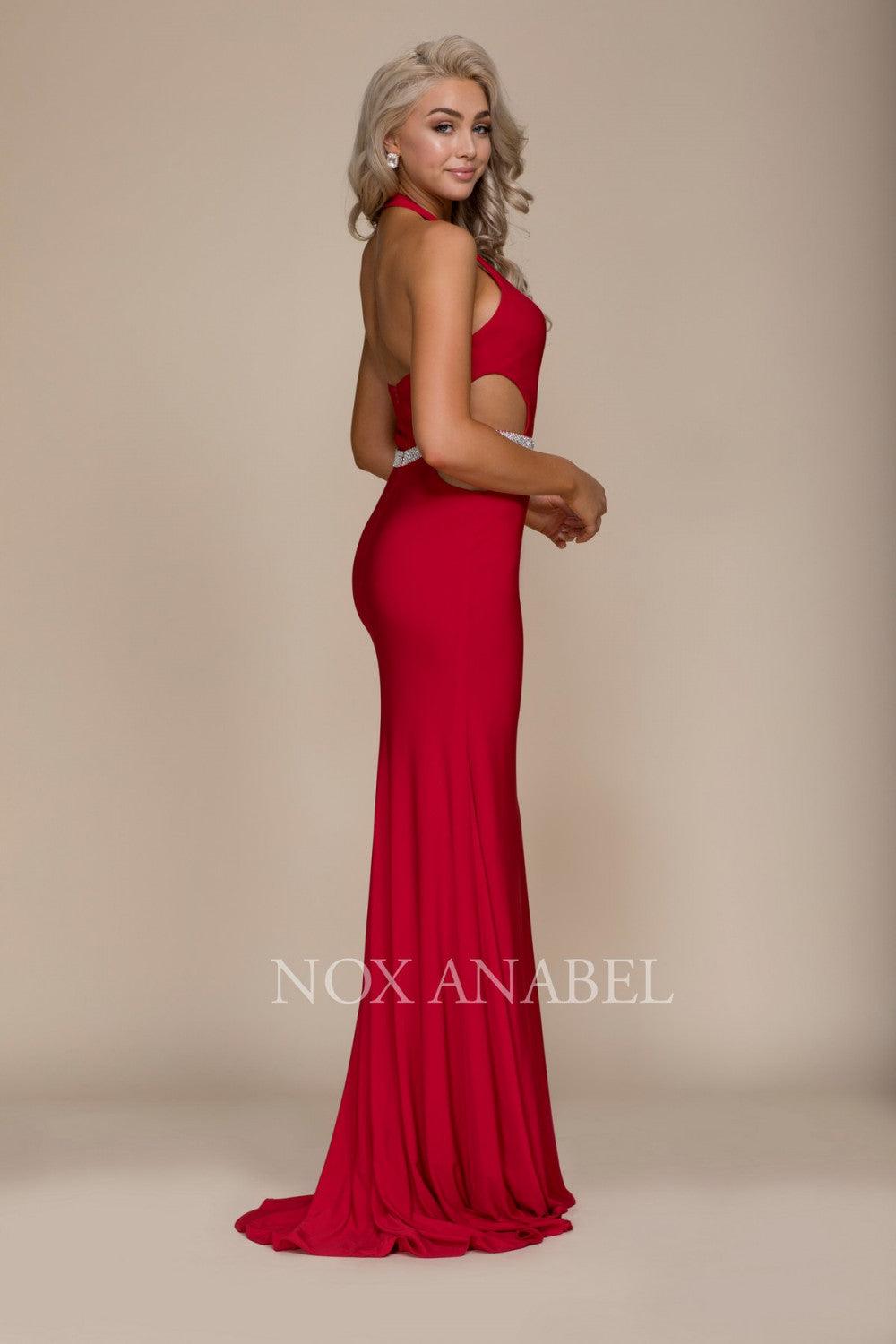 Long Sexy Cutout Prom Dress Evening Gown - The Dress Outlet Nox Anabel