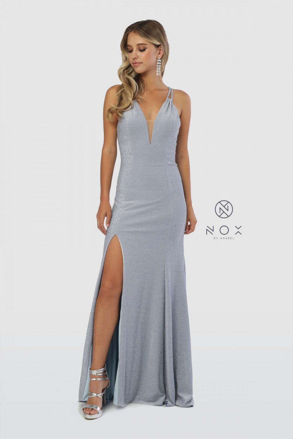 Long Sexy High Slit Prom Dress Evening Gown - The Dress Outlet Nox Anabel