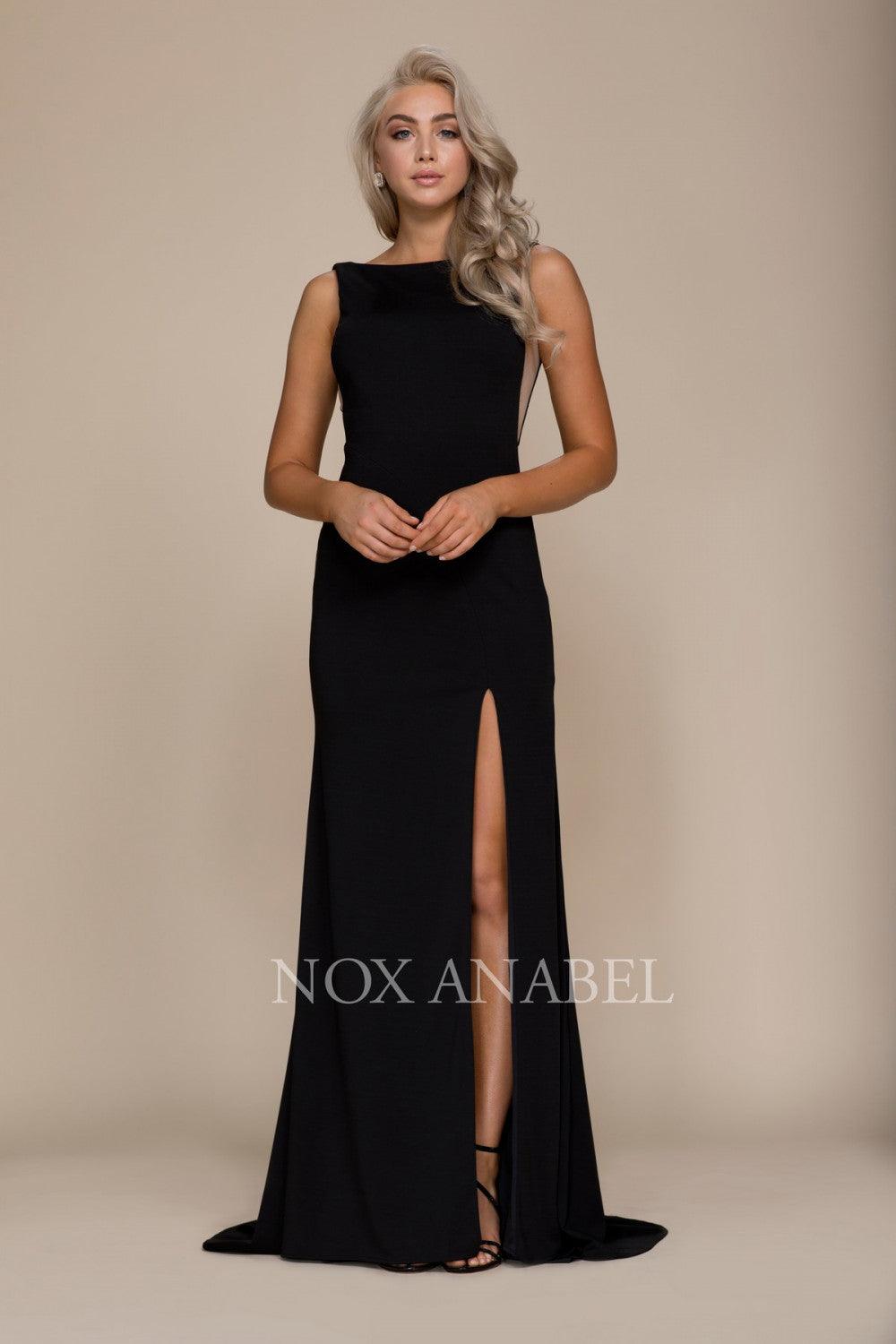 Long Sexy Open Back Formal Prom Evening Gown - The Dress Outlet Nox Anabel