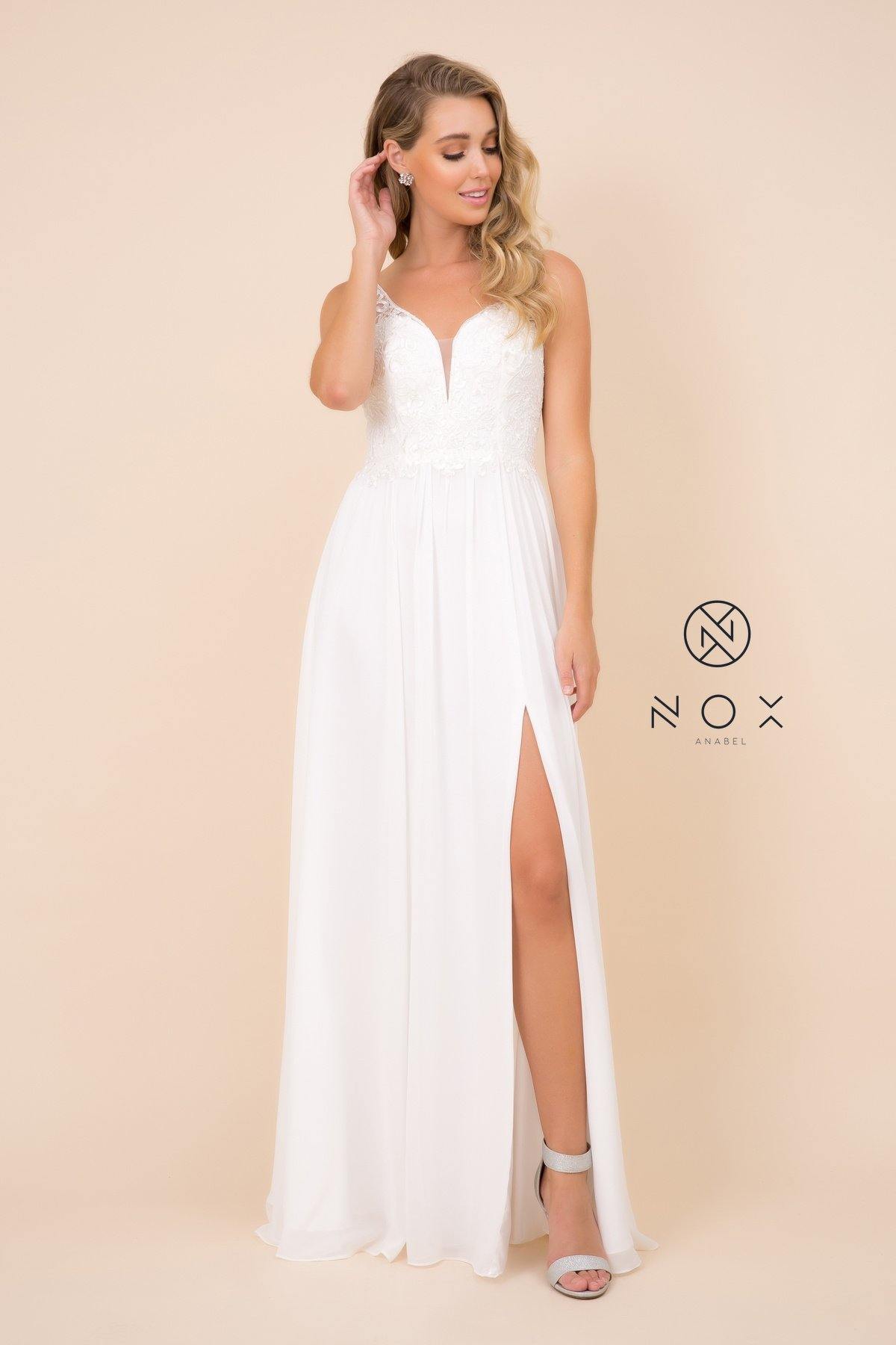 Long Simple Wedding Dress - The Dress Outlet