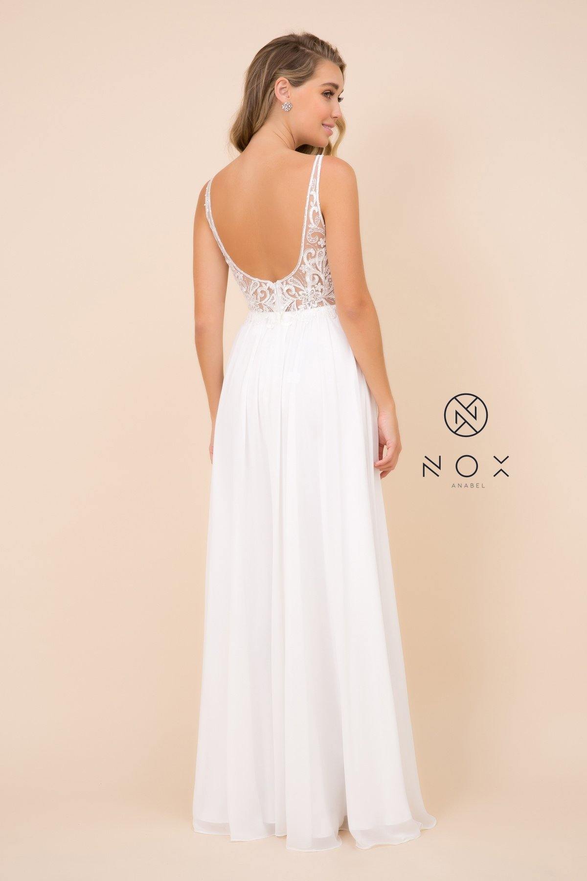 Long Simple Wedding Dress - The Dress Outlet