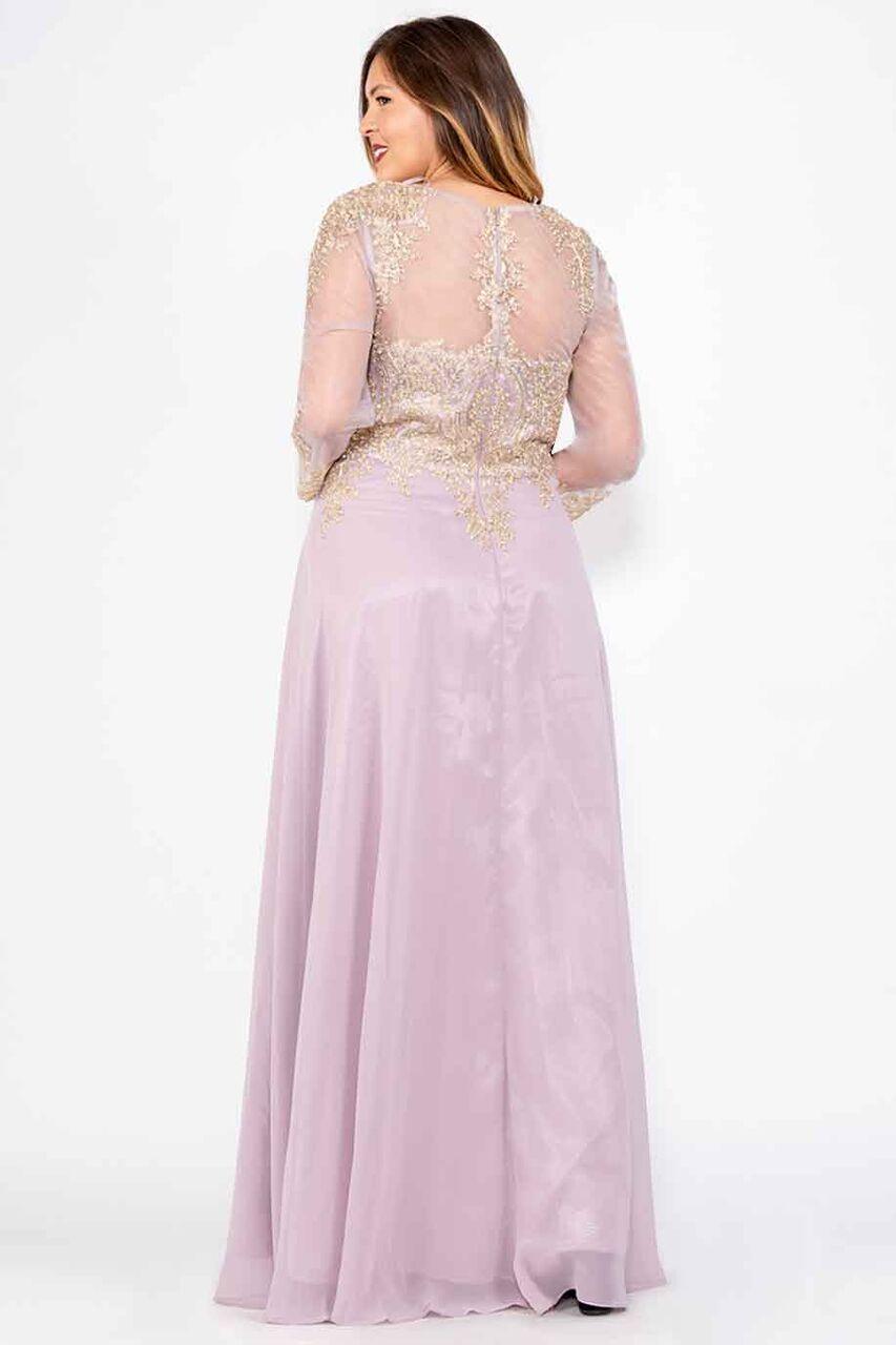 Long Sleeve Dress Plus Size Formal Mother of the Bride - The Dress Outlet May Queen