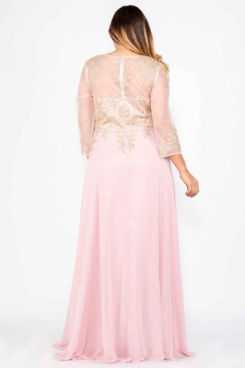 Long Sleeve Dress Plus Size Formal Mother of the Bride - The Dress Outlet May Queen