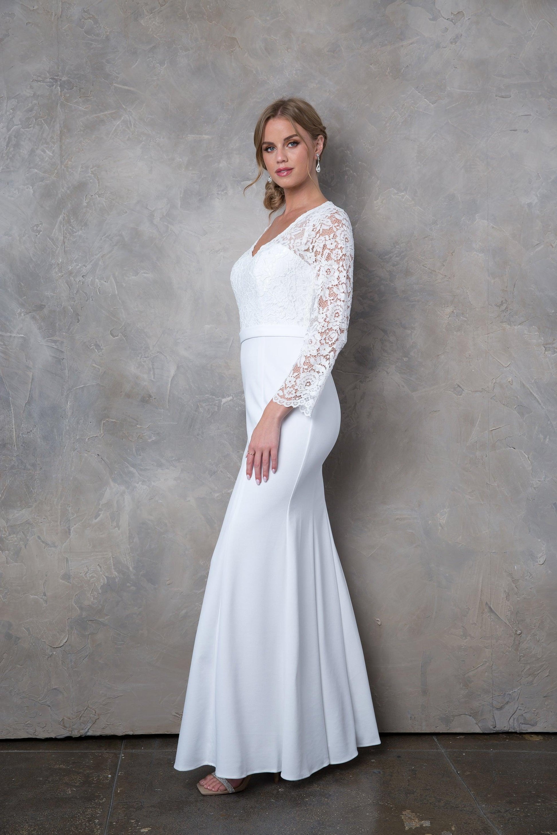 Long Sleeve Mother of the Bride Formal Dress