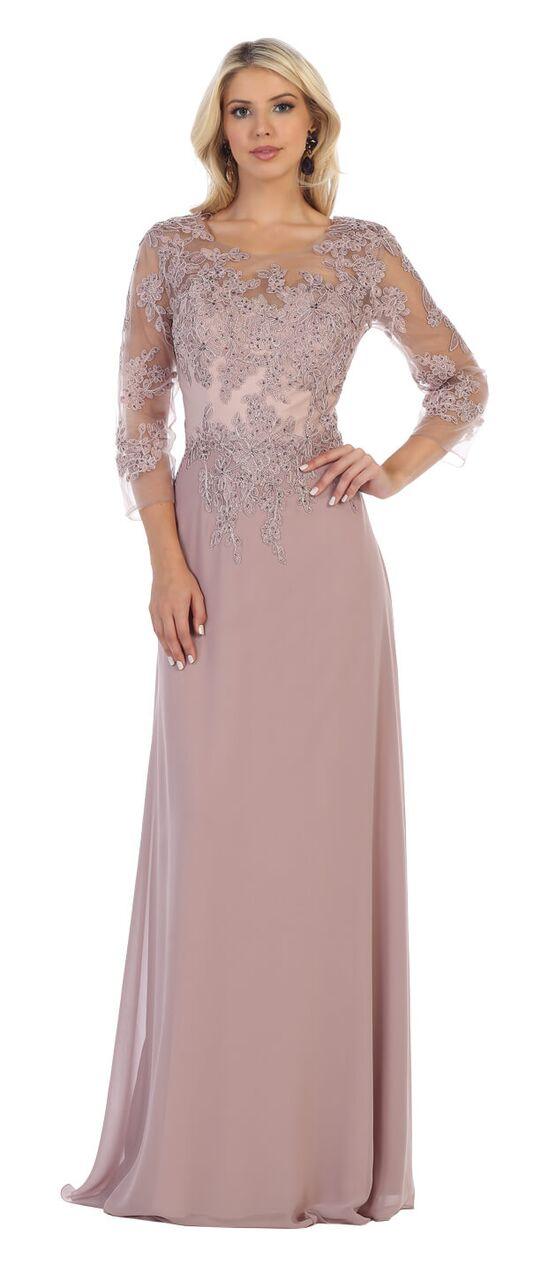 Long Sleeve Mother of the Bride Formal Dress