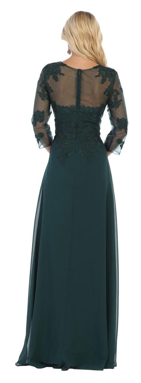 Long Sleeve Mother of the Bride Formal Dress - The Dress Outlet May Queen