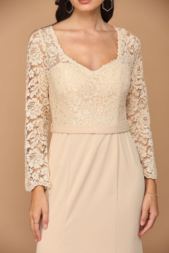 Long Sleeve Mother of the Bride Formal Dress