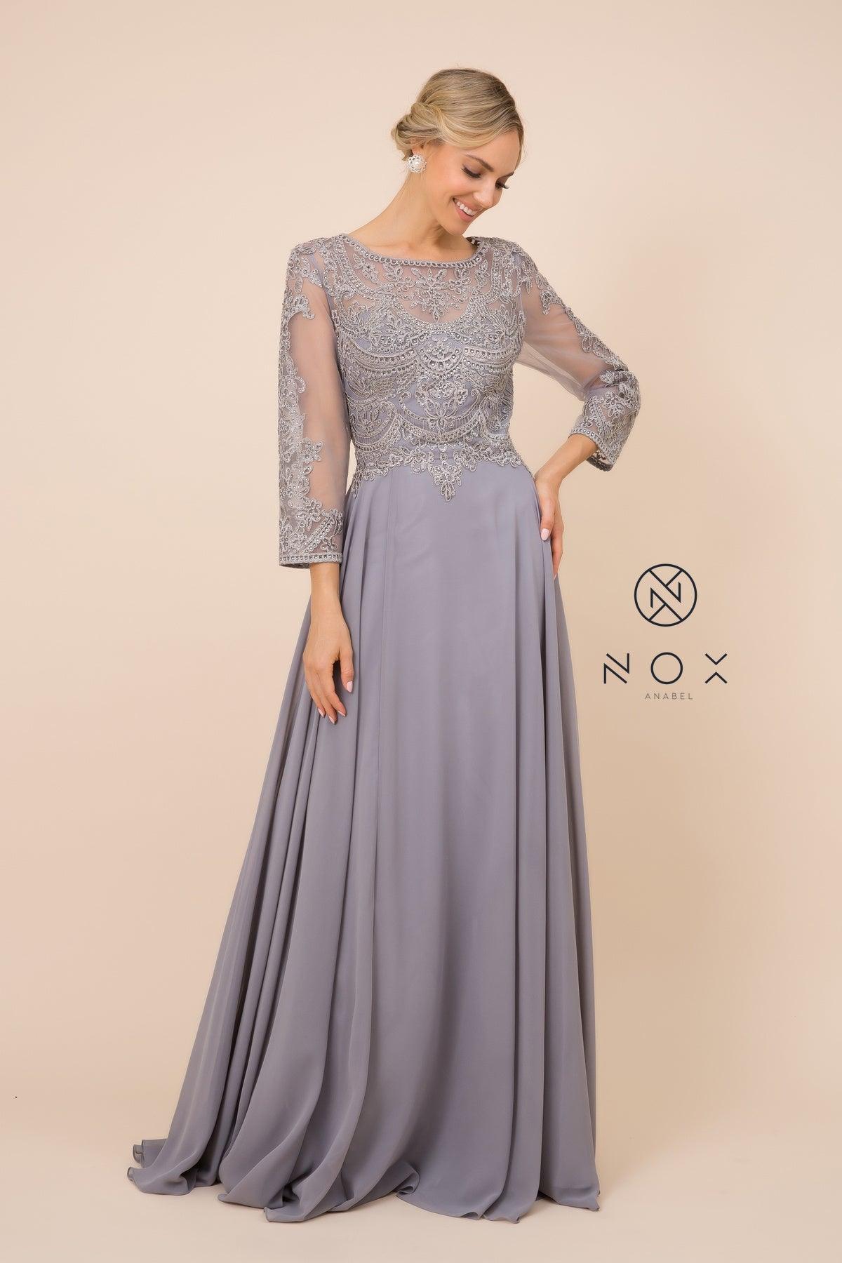 Long Sleeve Mother of the Bride Plus Size Dress