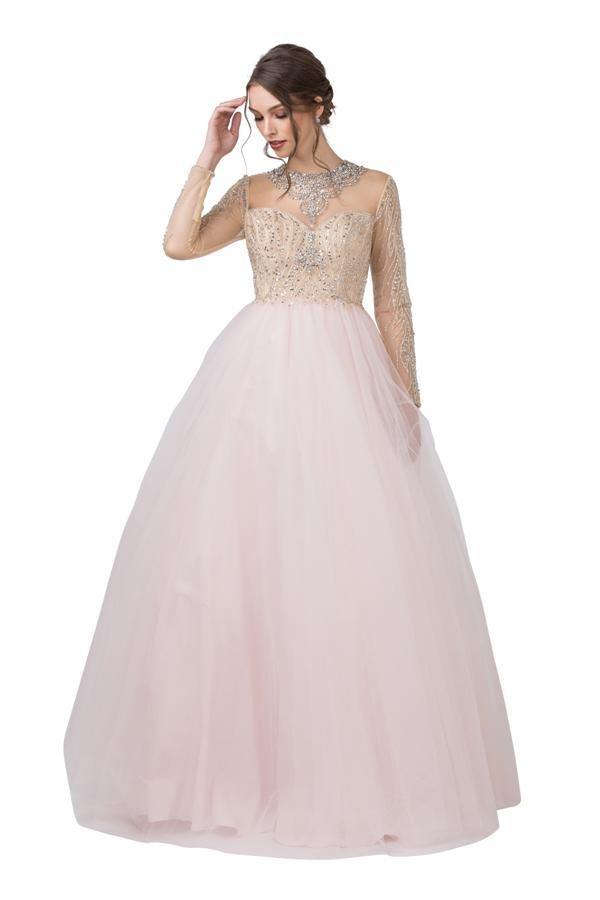 Long Sleeve Prom Long Dress - The Dress Outlet ASpeed