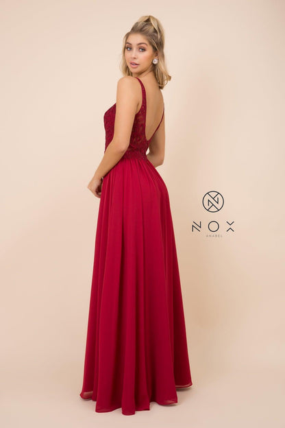 Long Sleevelees Formal Dress Prom - The Dress Outlet Nox Anabel