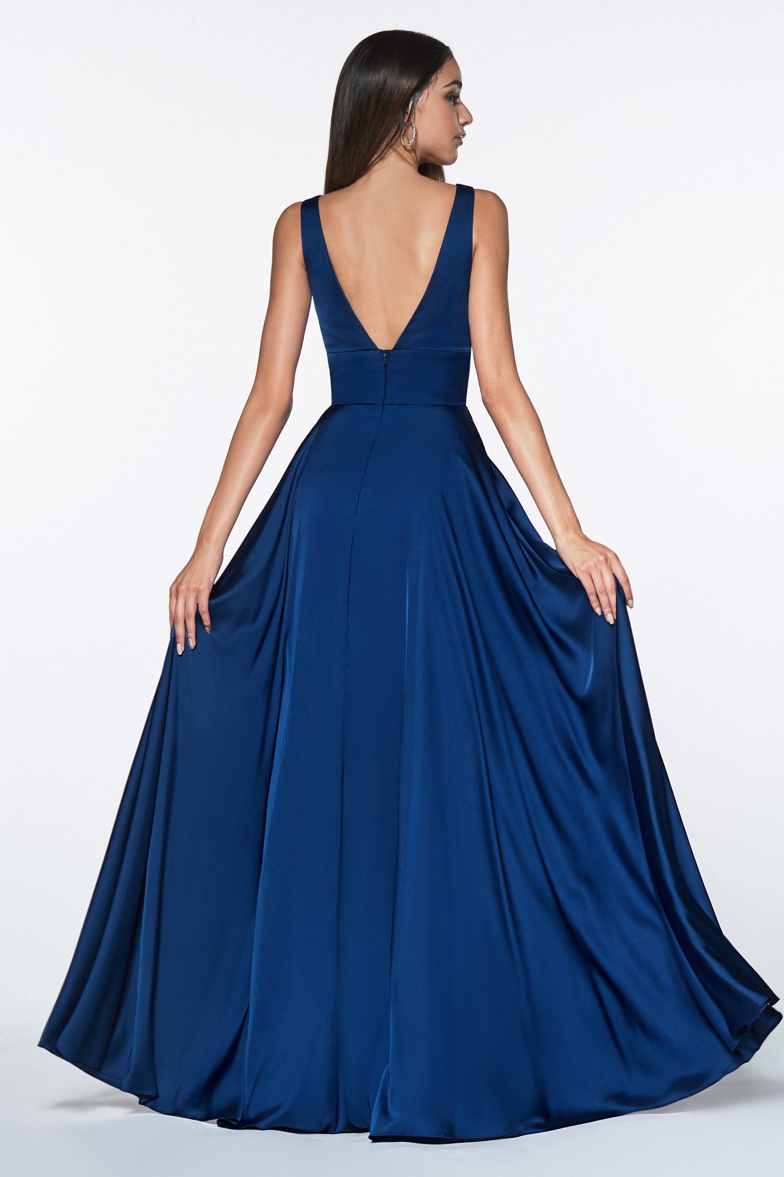 Long Sleeveless Formal Bridesmaids Prom Dress - The Dress Outlet May Queen