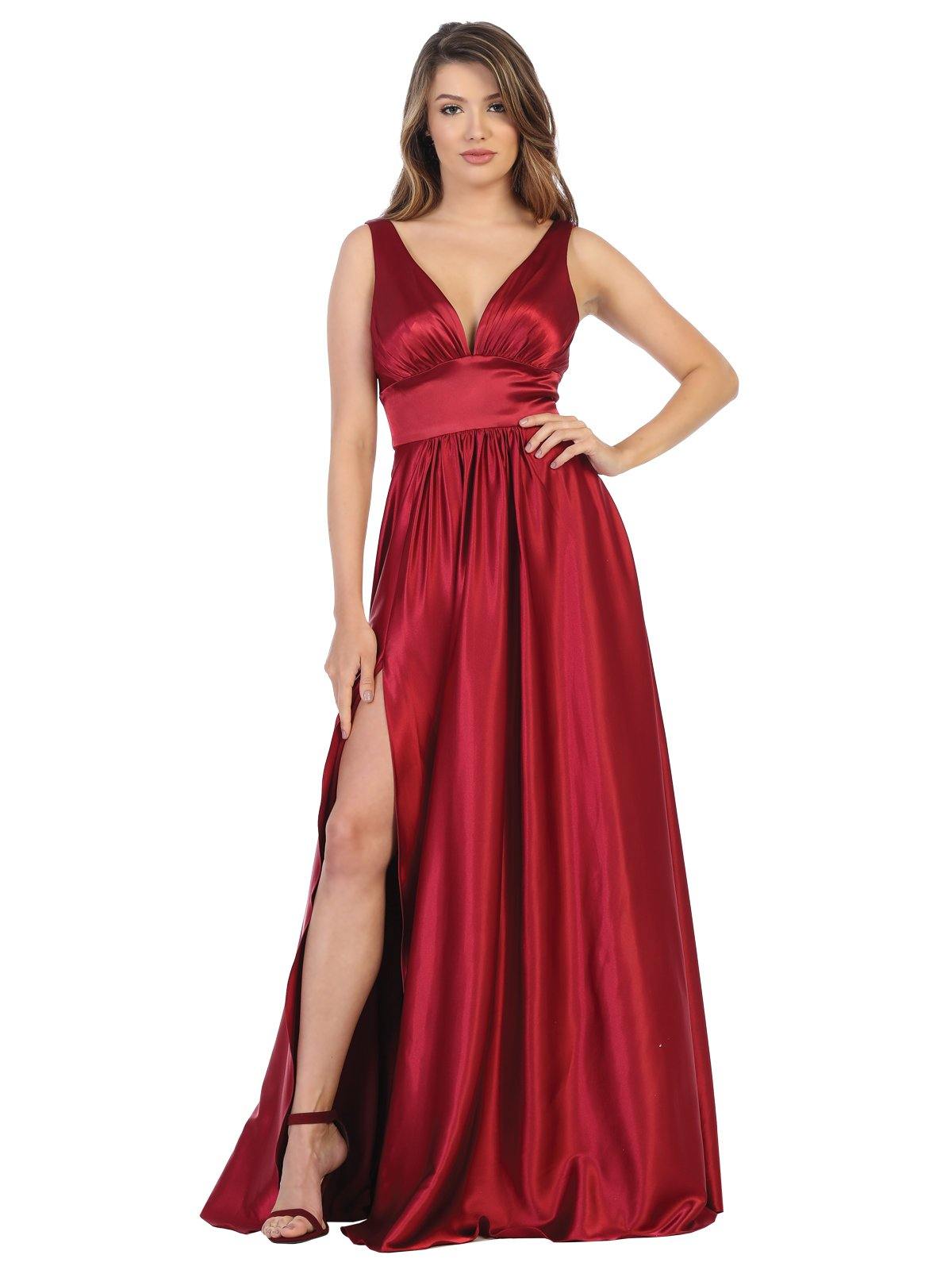 Long Sleeveless Formal Bridesmaids Prom Dress - The Dress Outlet May Queen
