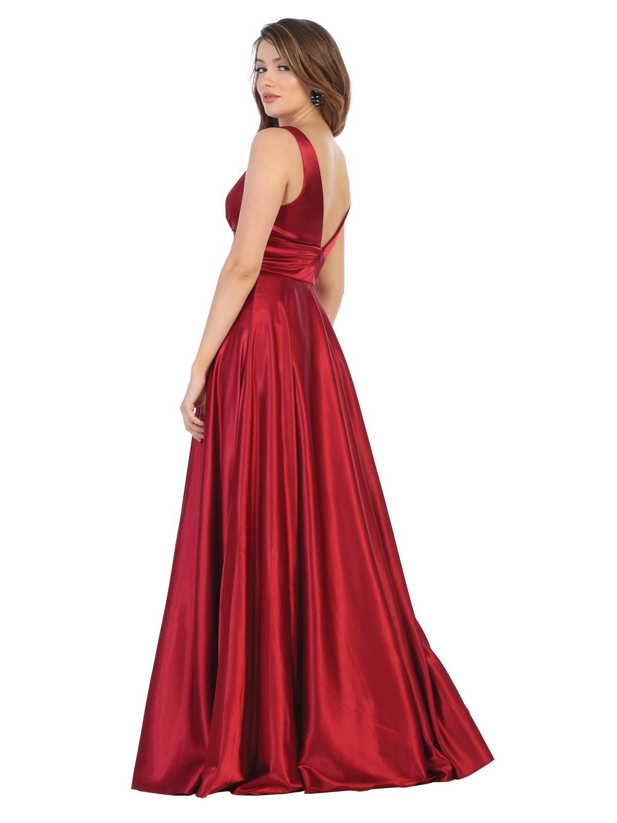 Long Sleeveless Formal Bridesmaids Prom Dress - The Dress Outlet May Queen