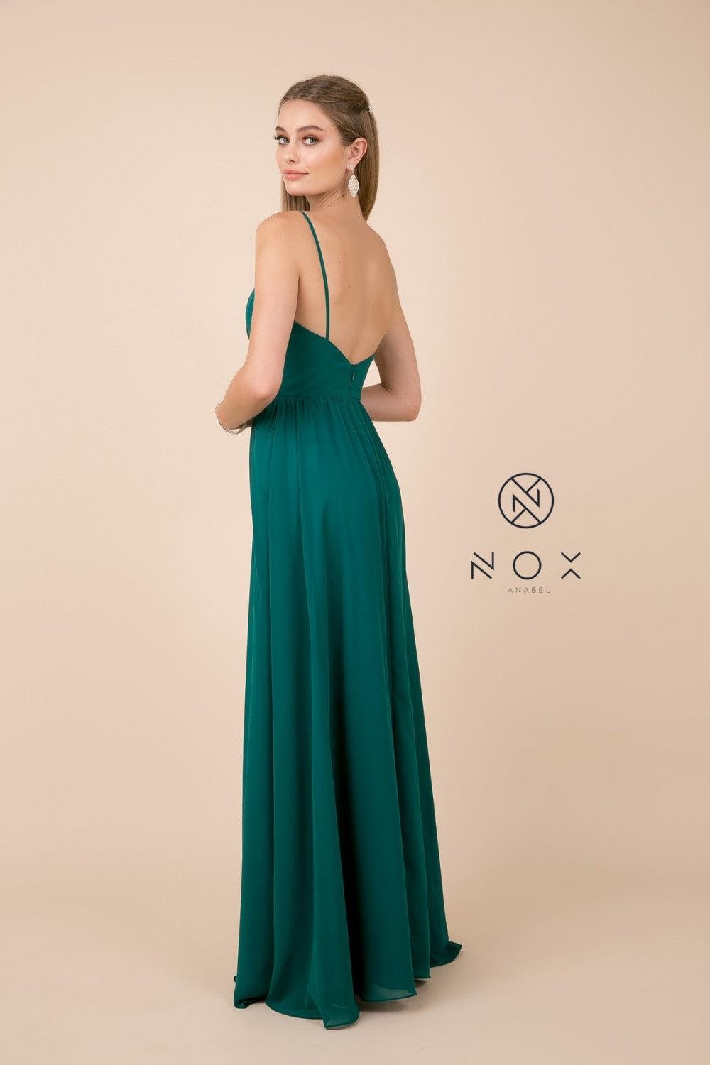 Long Sleeveless Formal Dress Bridesmaid Green