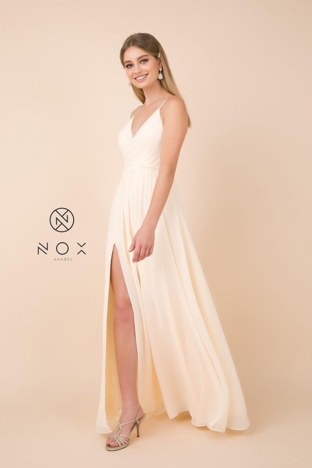 Long Sleeveless Formal Dress Bridesmaid Lightgold