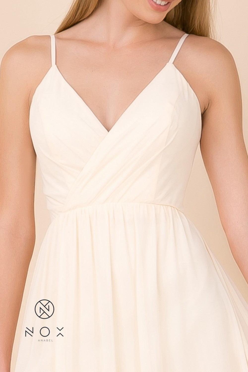 Long Sleeveless Formal Dress Bridesmaid Lightgold