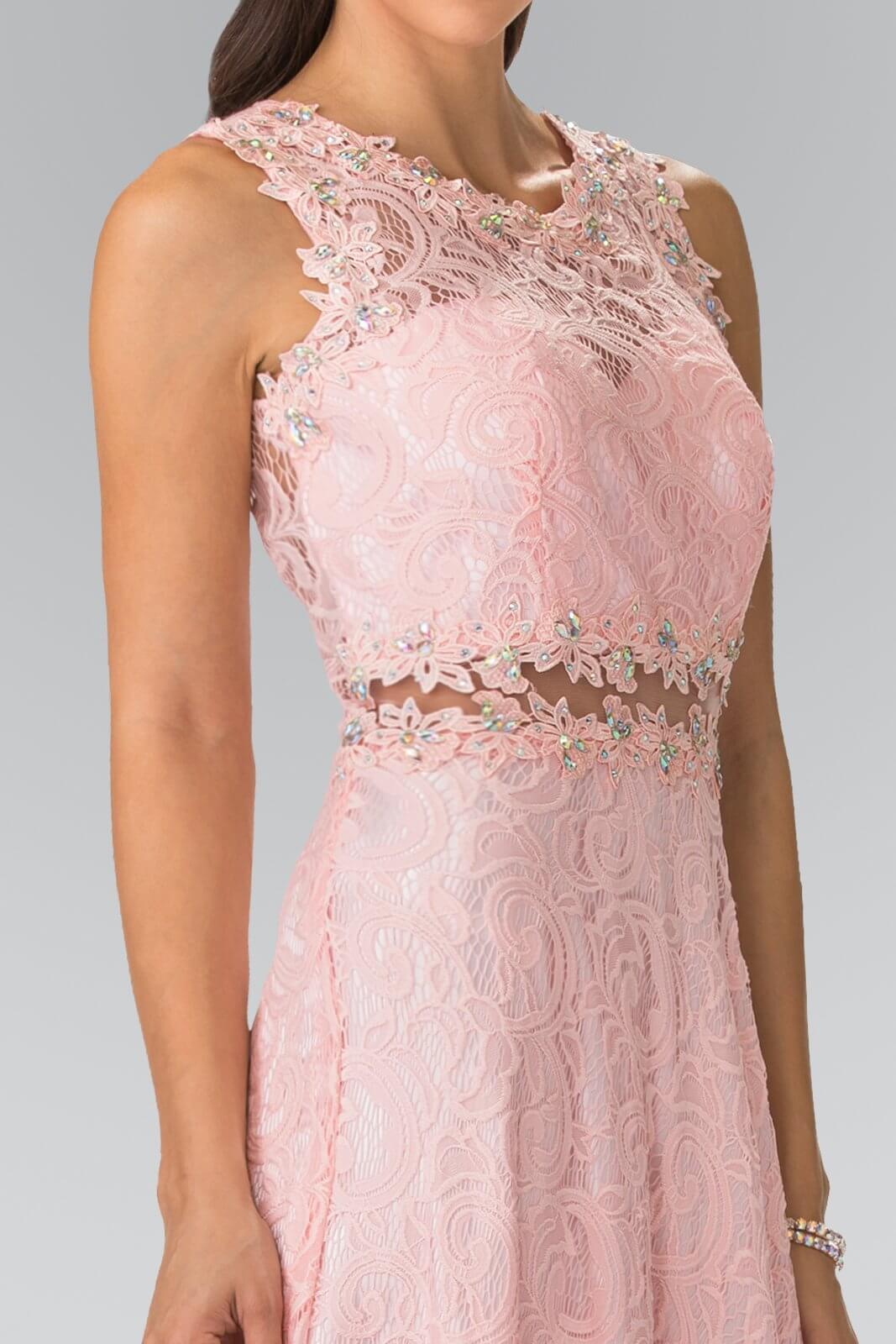 Long Sleeveless Formal Dress Evening Lace Gown