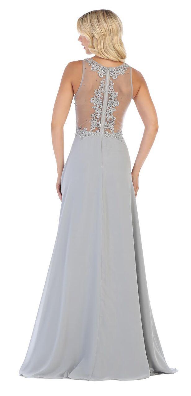 Long Sleeveless Plus Size Prom Dress Formal Gown - The Dress Outlet May Queen