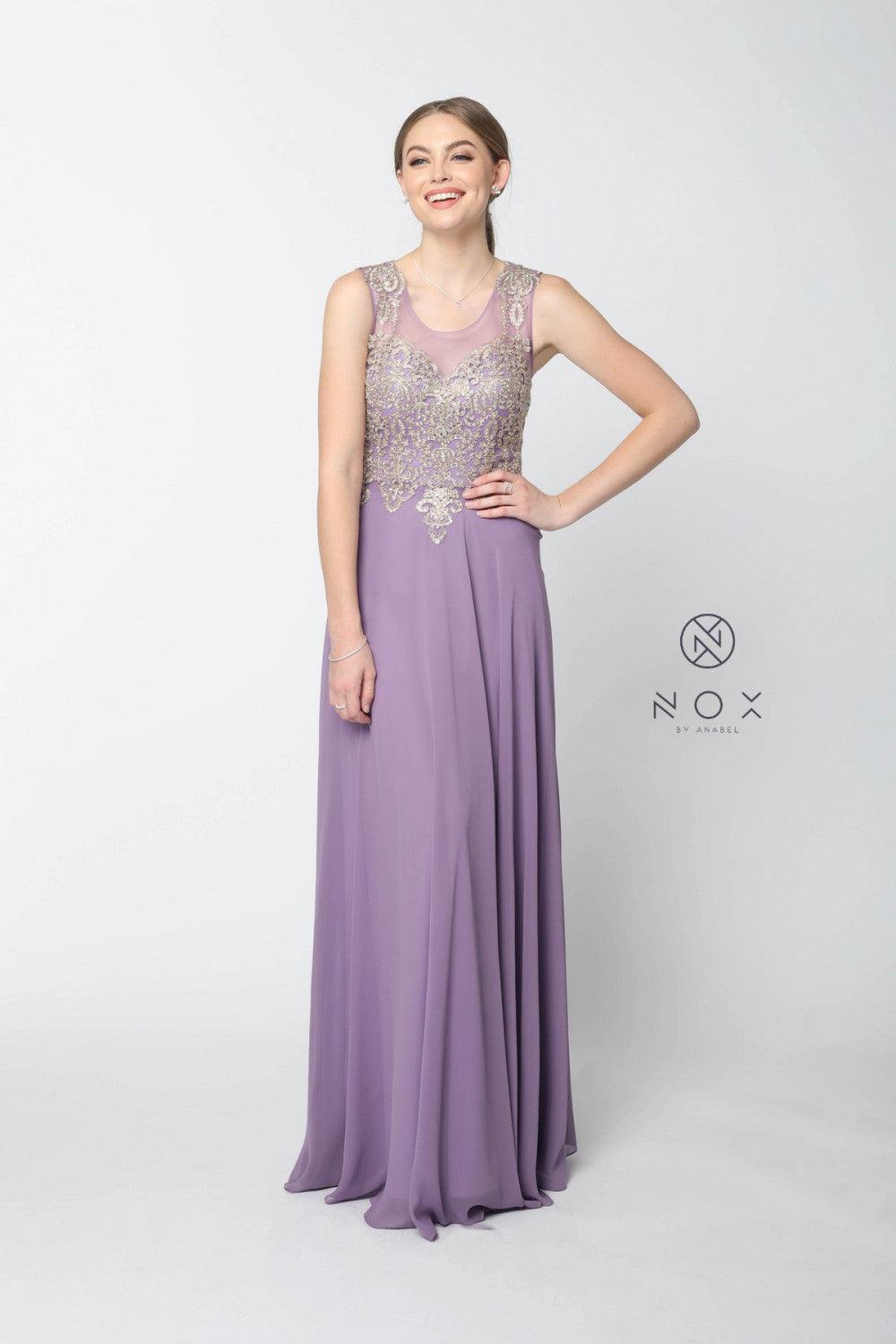 Long Sleeveless Prom Dress Evening Gown - The Dress Outlet Nox Anabel