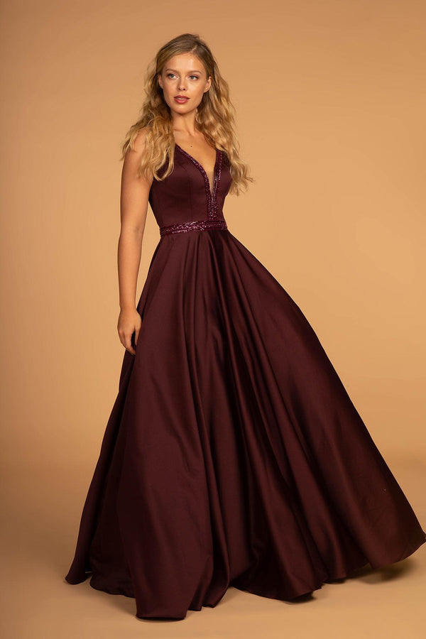 Long Sleeveless Prom Formal Ball Gown