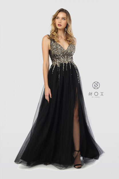 Long Sleeveless Sexy Prom Dress Evening Gown - The Dress Outlet Nox Anabel