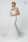 Long Sleeveless V-Neck Mermaid Wedding Gown - The Dress Outlet Elizabeth K
