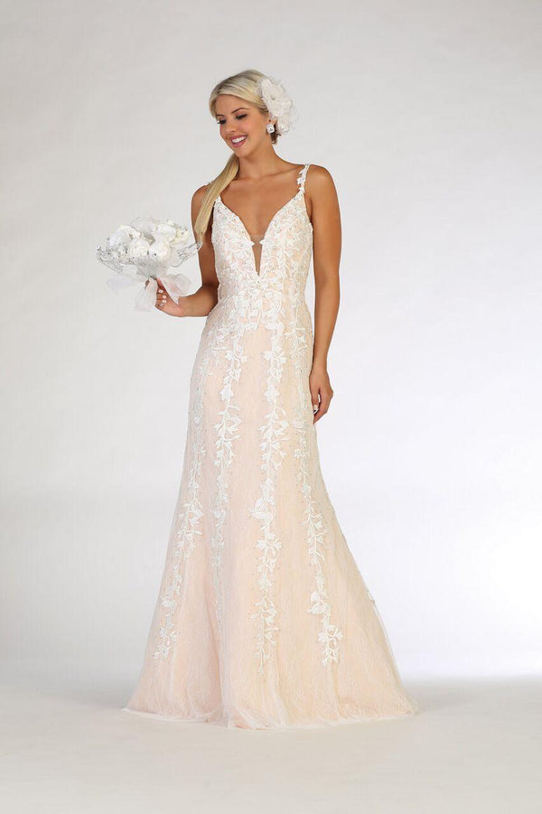 Long Sleeveless Wedding Dress Bridal Gown