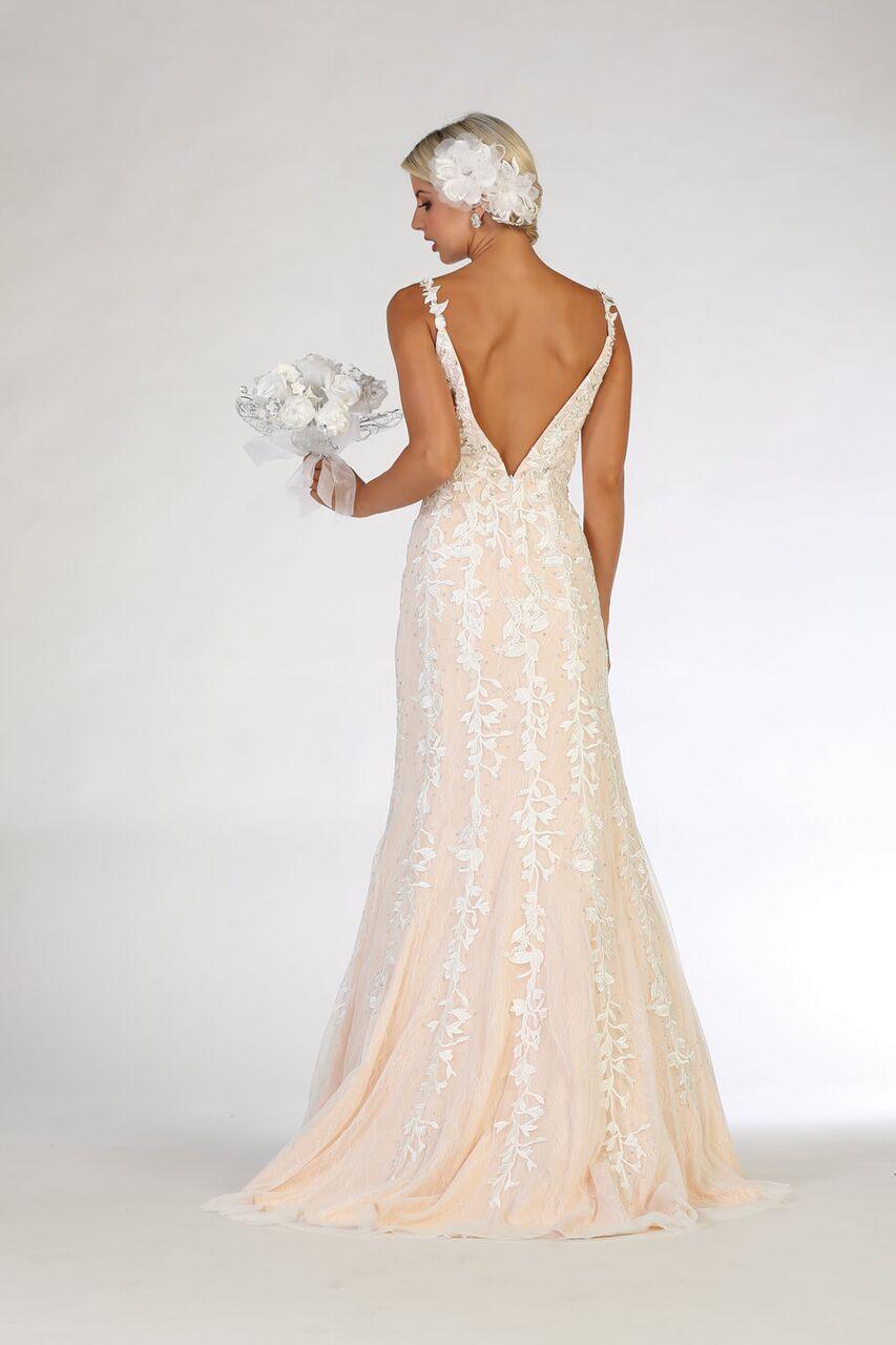 Long Sleeveless Wedding Dress Bridal Gown - The Dress Outlet May Queen